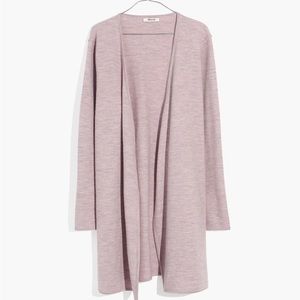 Madewell Lombard sweater Coat jacket cardigan duster lavender purple wool small